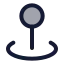 Pinlocation icon with duotone rounded style