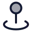 Pinlocation icon with duotone standard style