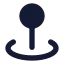 Pinlocation icon with solid rounded style