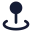 Pinlocation icon with solid standard style