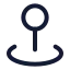 Pinlocation icon with stroke standard style