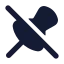 Pinoff icon with solid rounded style