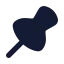 Pin icon with solid rounded style