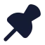 Pin icon with solid standard style