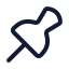 Pin icon with stroke standard style