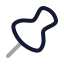 Pin icon with twotone rounded style