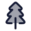 Pinetree icon with duotone rounded style