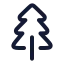 Pinetree icon with stroke rounded style