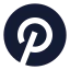 Pinterest icon with solid sharp style