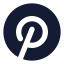 Pinterest icon with solid standard style