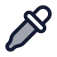 Pipette icon with duotone rounded style