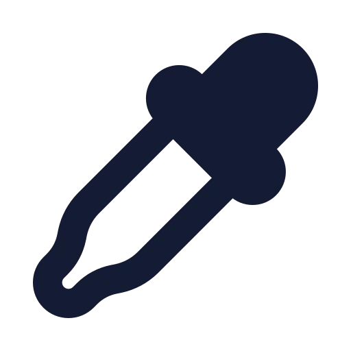 Pipette Icon in Solid Rounded style