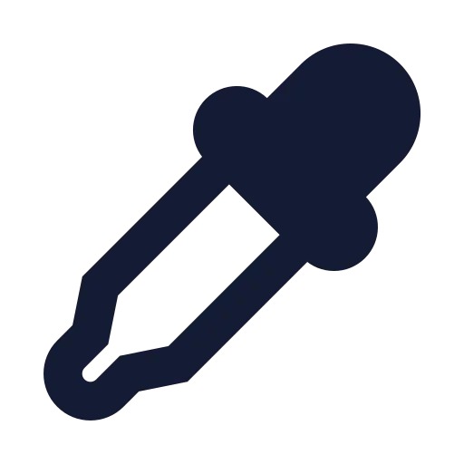 Pipette Icon in Solid Sharp style