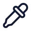 Pipette icon with stroke sharp style