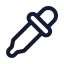 Pipette icon with stroke standard style