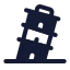 Pisatower icon with solid standard style