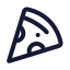 Pizza icon with stroke standard style