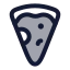 Pizza icon with duotone rounded style