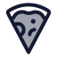 Pizza icon with duotone standard style