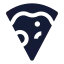 Pizza icon with solid sharp style