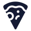 Pizza icon with solid standard style