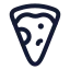 Pizza icon with stroke rounded style