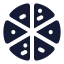 Pizza icon with duotone standard style
