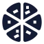 Pizza icon with solid sharp style