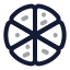 Pizza icon with twotone rounded style