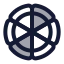 Pizza icon with duotone standard style