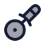 Pizzacutter icon with duotone standard style