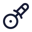 Pizzacutter icon with stroke rounded style