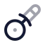 Pizzacutter icon with twotone rounded style