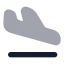 Planelanding icon with bulk rounded style