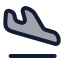 Planelanding icon with duotone rounded style