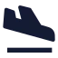 Planelanding icon with solid sharp style