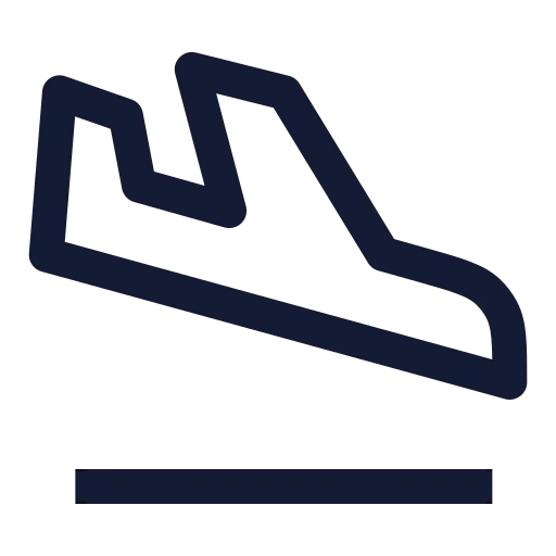 Plane Landing Icon in Stroke Sharp style