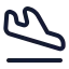 Planelanding icon with stroke standard style
