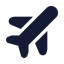 Plane icon with solid rounded style