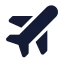 Plane icon with solid standard style