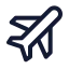 Plane icon with stroke standard style