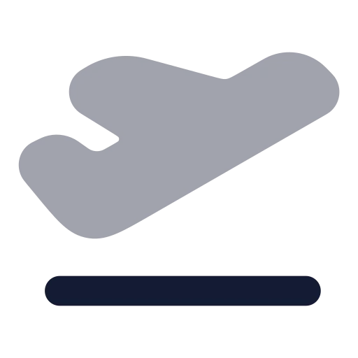 Plane Takeoff Icon in Bulk Rounded style