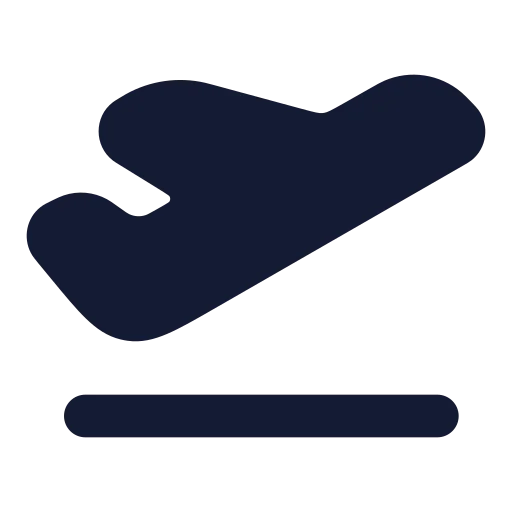 Plane Takeoff Icon in Solid Rounded style