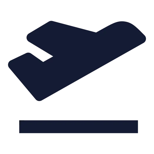 Plane Takeoff Icon in Solid Sharp style