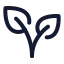 Plant icon with stroke rounded style