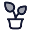 Plant icon with duotone rounded style