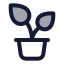 Plant icon with duotone standard style