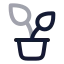 Plant icon with twotone rounded style