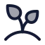 Plant icon with duotone standard style