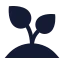 Plant icon with solid sharp style